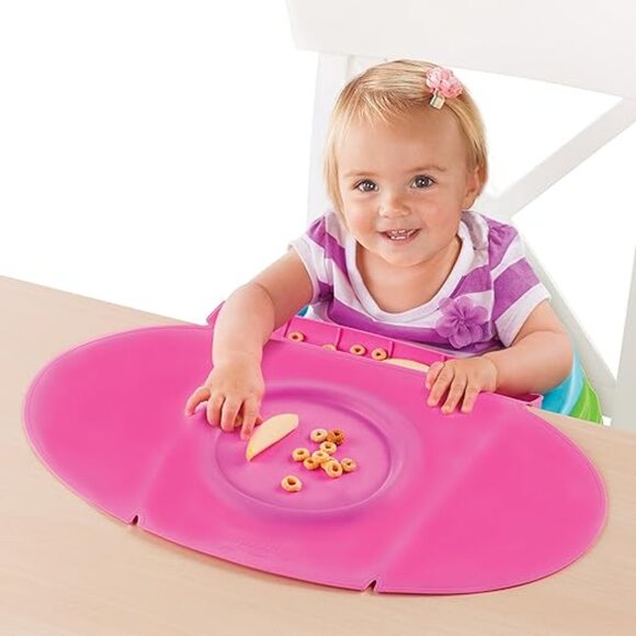 Summer Infant Tiny diner 2-Pink BPA-Free Portable Placemat - Picture 1 of 8